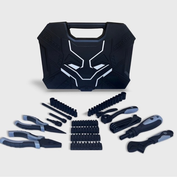 💥🔧2023 Host Pick!!💥New Marvel Avengers Black Panther 82 Piece Tool Kit 1001 - Picture 6 of 13
